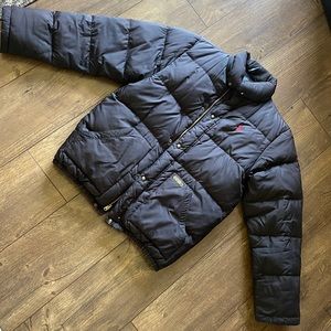 Beautiful black Ralph Lauren real feather jacket